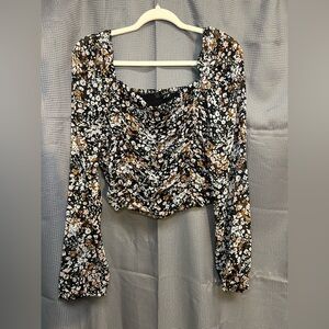 Lulu's Floral Long Sleeve Crop